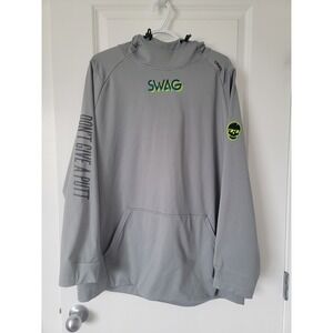UNRL Swag Golf Hoodie Men XL Gray Dont Give A Putt Performance Pullover Sweater
